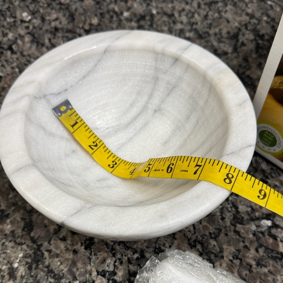 White Marble Mortar Bowl - Picture 4 of 8